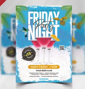 Cocktail Party Flyer PSD