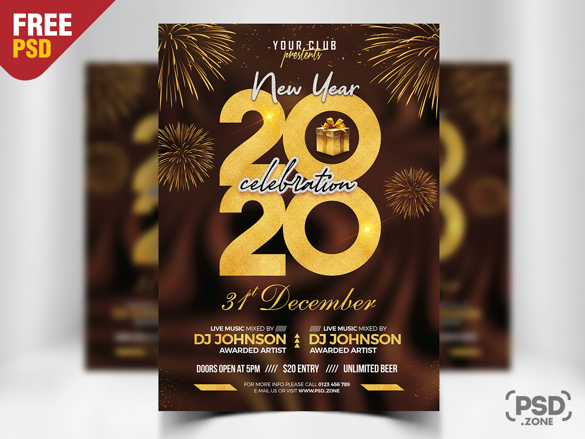 New Year Eve Event Flyer Psd Psd Zone