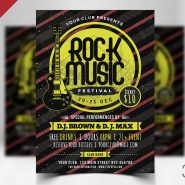 Rock Music Festival PSD Template