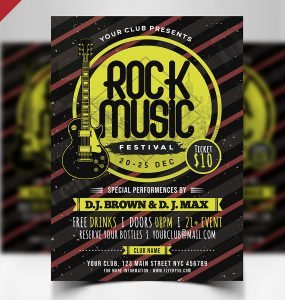 Rock Music Festival PSD Template