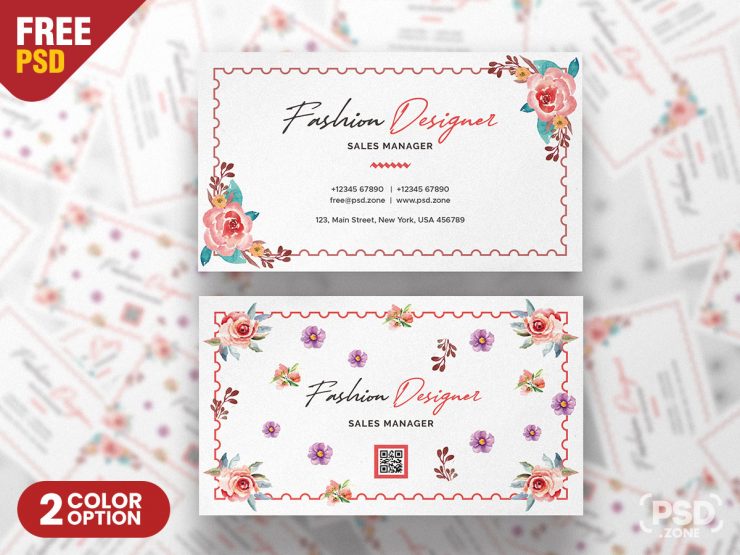 Fashion Designer Business Card Design PSD