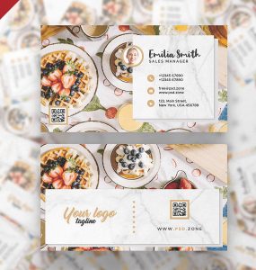 Food Blogger Business Card PSD