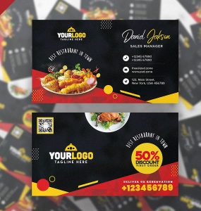 Restaurant Food Business Card PSD