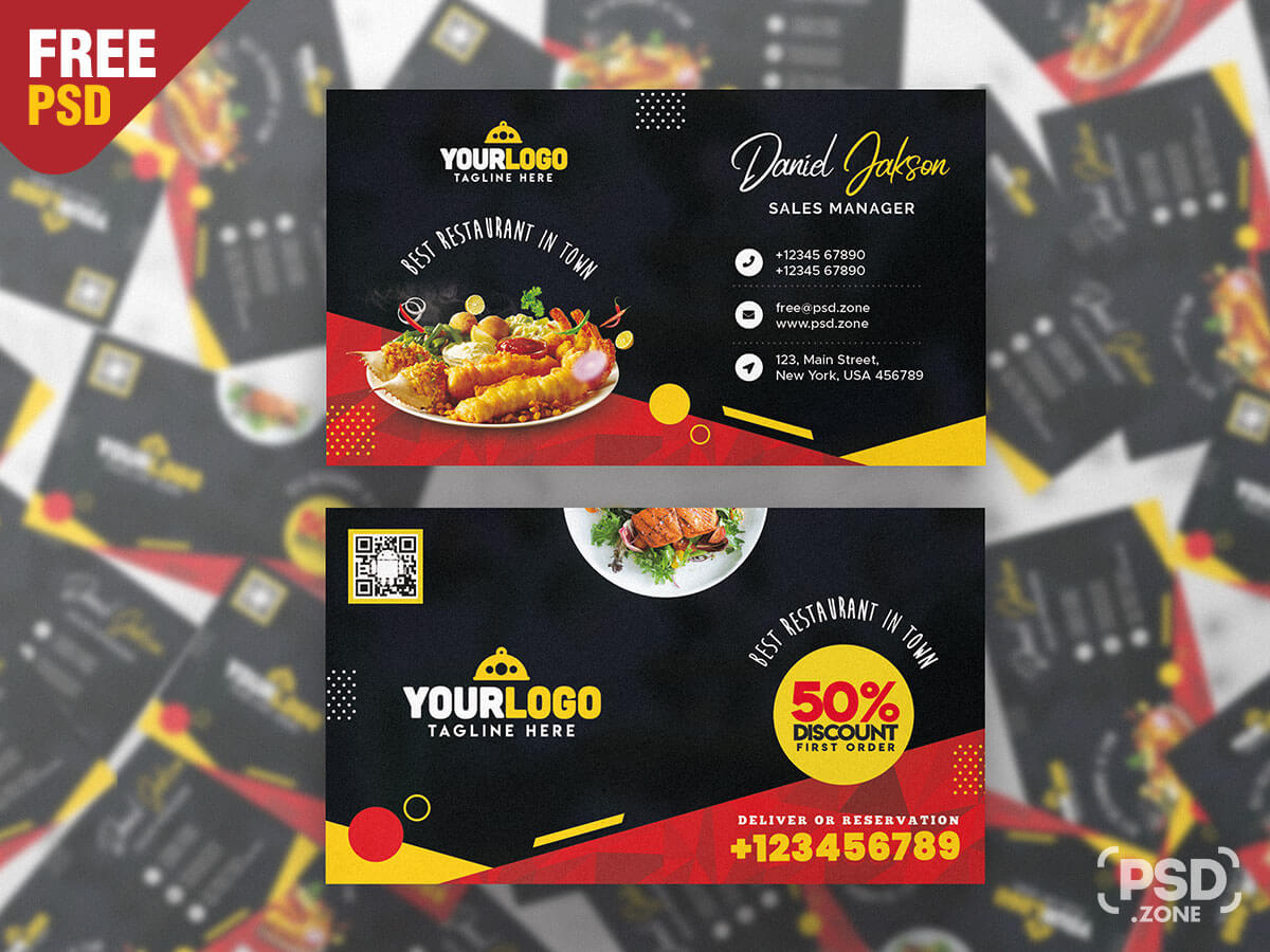 Food Business Card Template