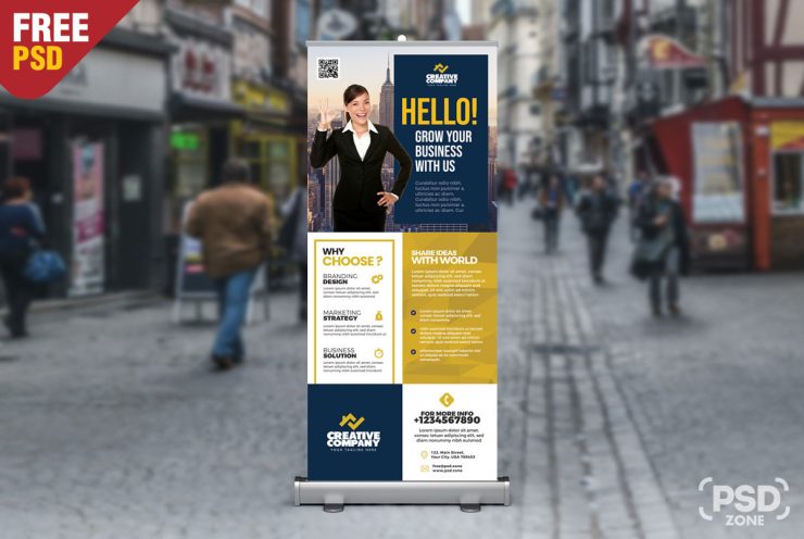 Corporate Business Roll Up Banner PSD
