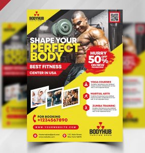 Gym Promotion Flyer PSD Template