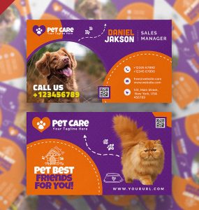 Pet Shop Business Card PSD Template