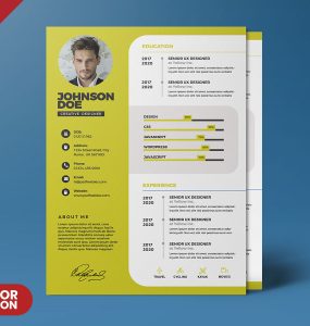 Professional Resume Design PSD Template