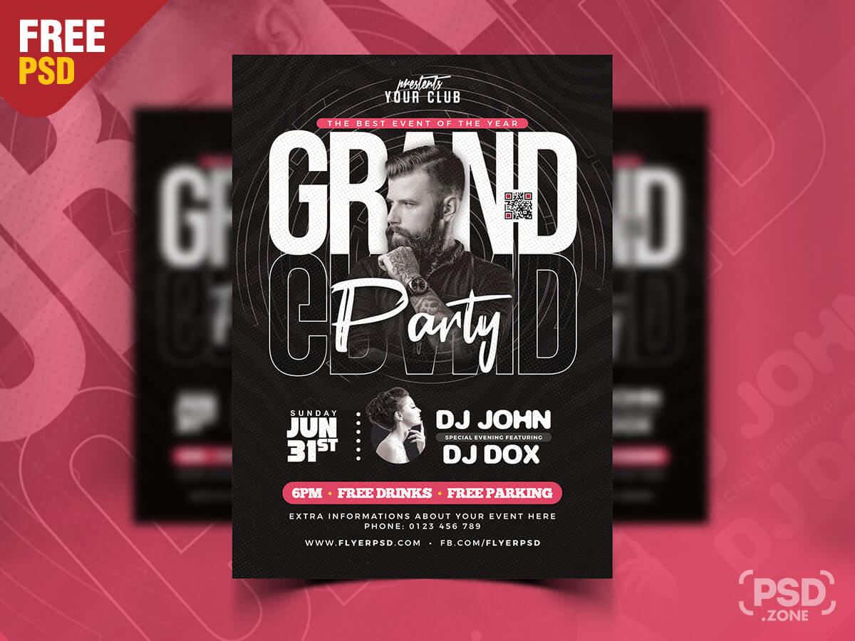 Premium Party Event Flyer Design Psd Psd Zone