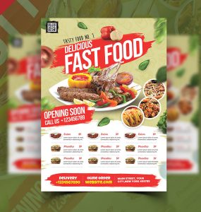 Restaurant Promotion Flyer Design PSD