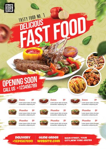 Restaurant Promotion Flyer Design PSD - PSD Zone