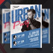 Urban Night Music Party Flyer PSD