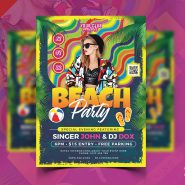 Beach Party Flyer Design PSD