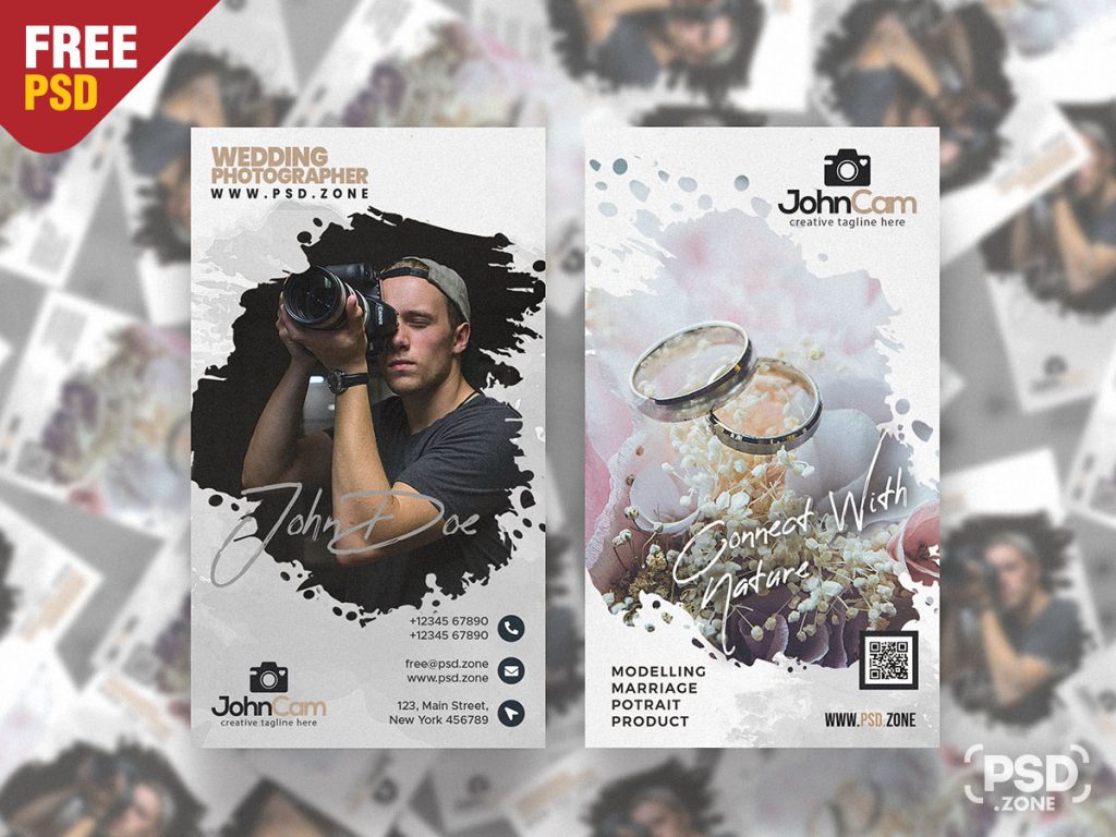 wedding photography business card psd design psd zone
