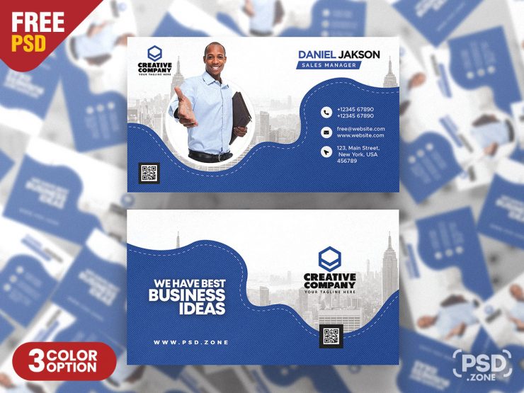 Agency Business Card Design PSD Template