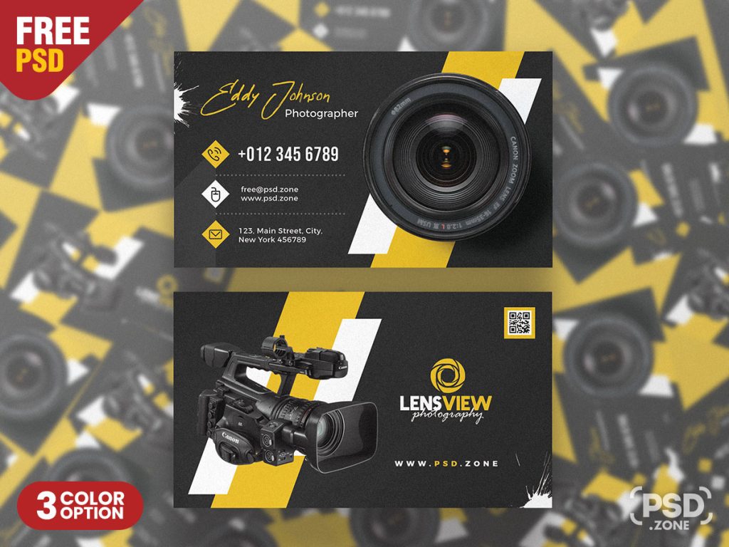 Photography Business Card Psd Template Set Psd Zone