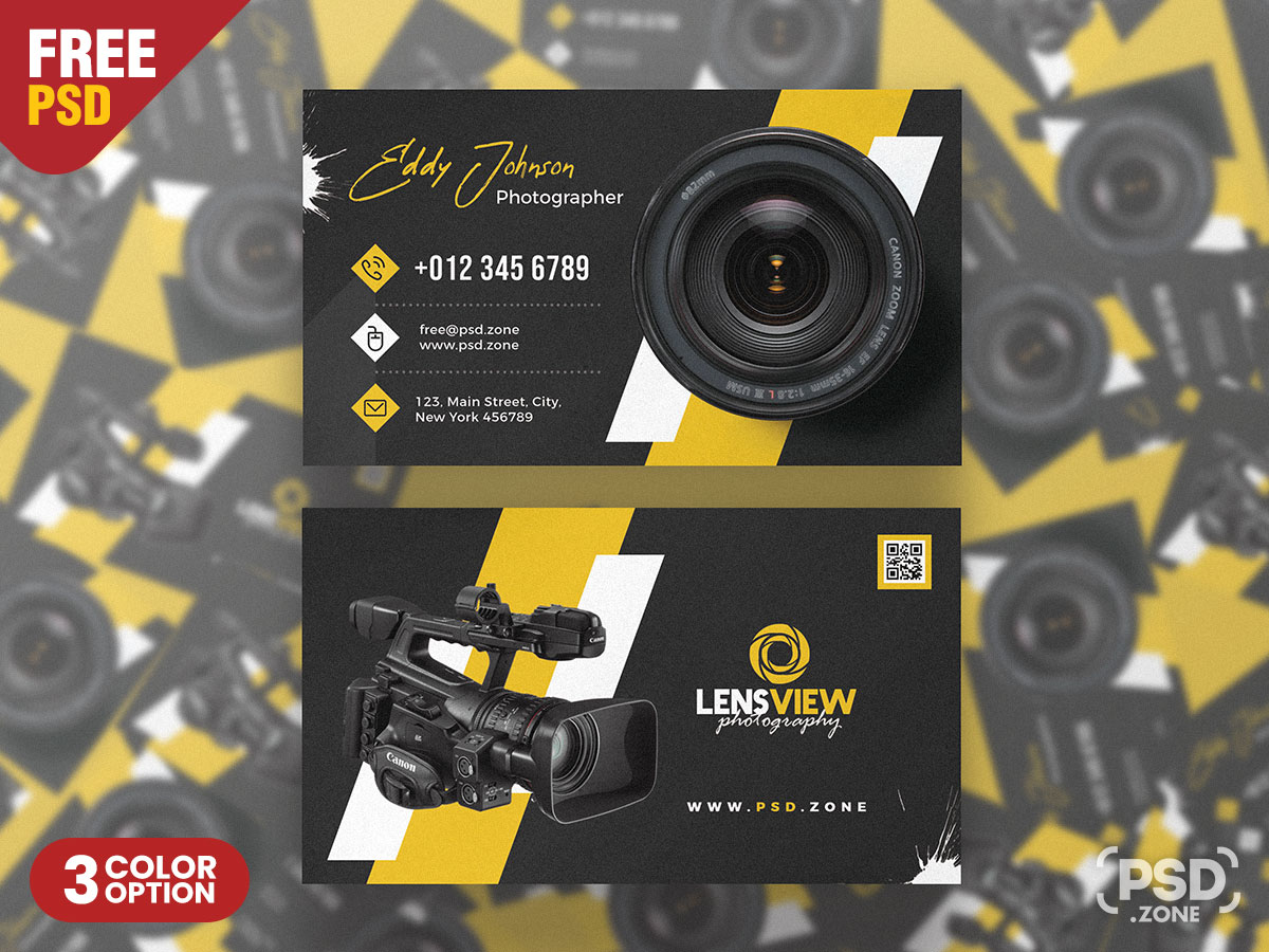 Photography Business Card PSD Template Set - PSD Zone Pertaining To Photography Business Card Template Photoshop