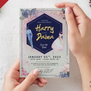 Wedding Invitation Card PSD Template