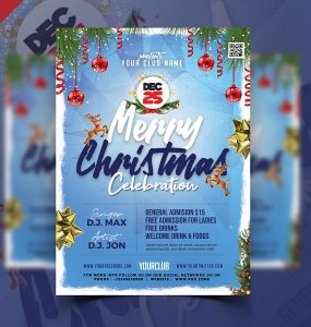 Merry Christmas Celebration Event Flyer PSD
