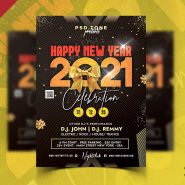 2021 New Year Party Flyer PSD