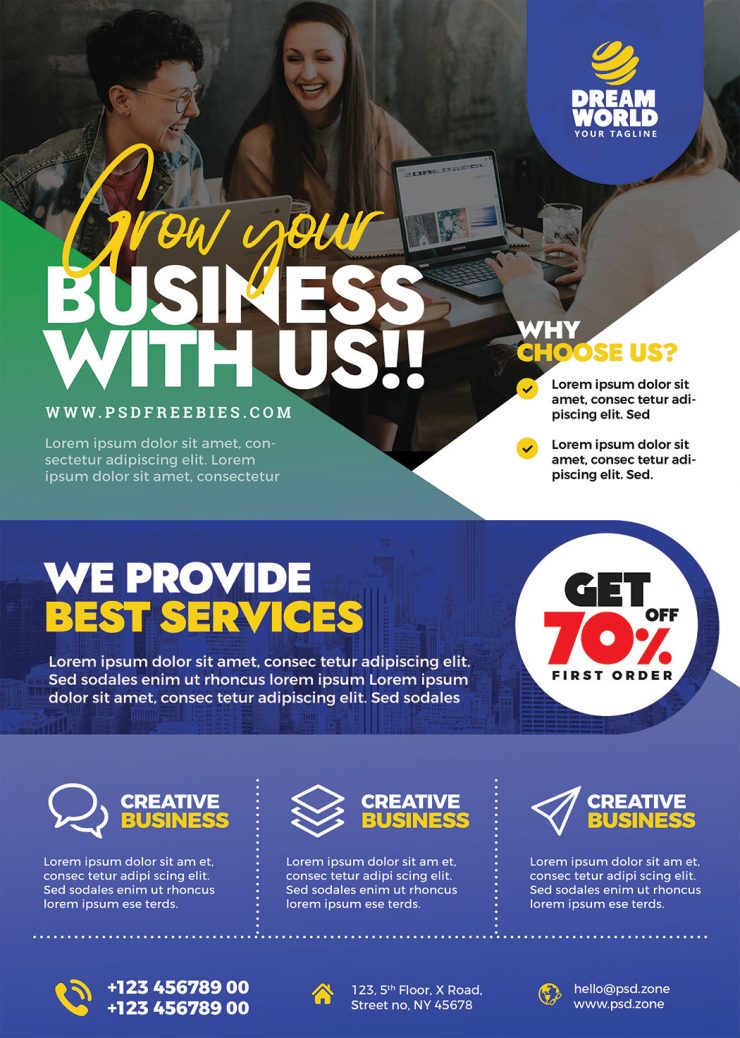 Business Promotion Flyer PSD Design - PSD Zone