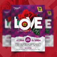 Valentine's Day Special Party Flyer PSD