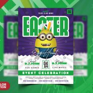Easter Event Party Flyer PSD Template
