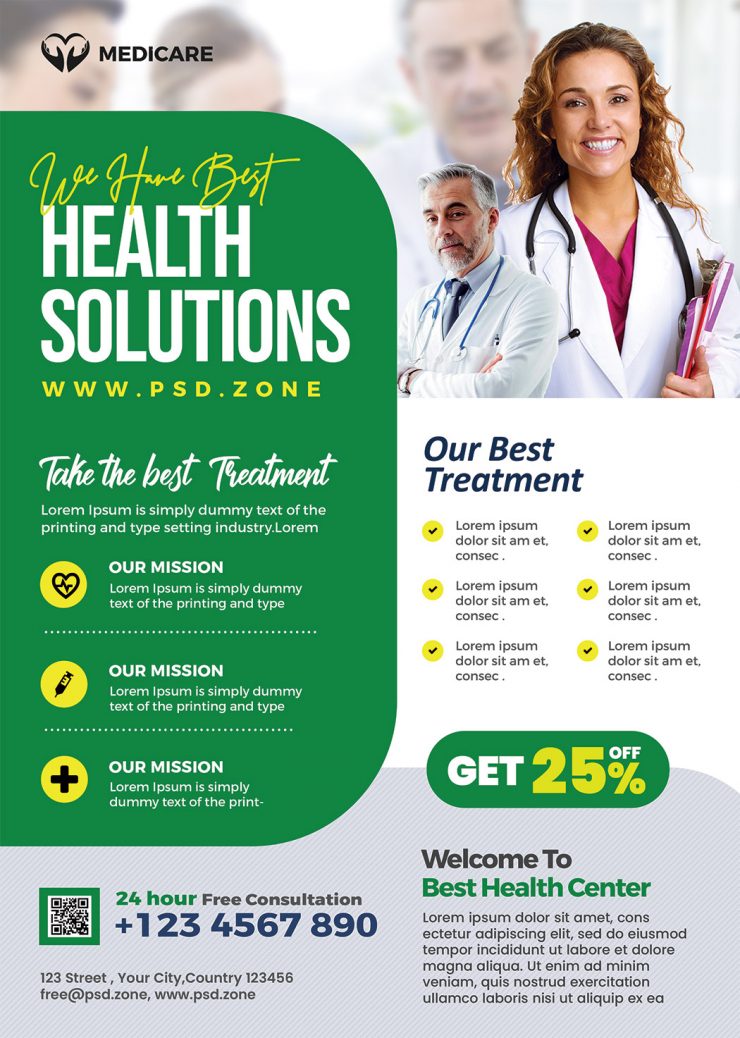 Medical Health Care AD Flyer PSD PSD Zone