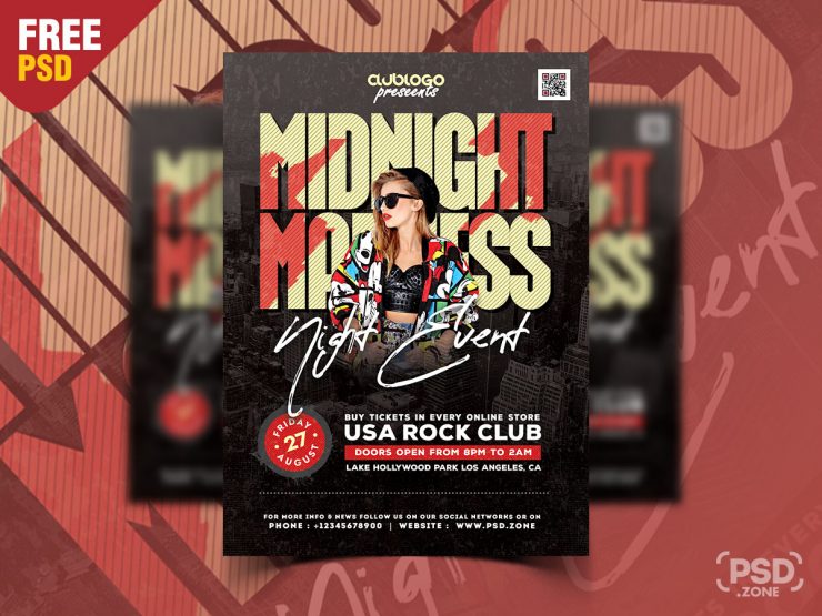 Creative Party and Club Flyer PSD
