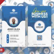 Minimal Vertical Business Card Design PSD