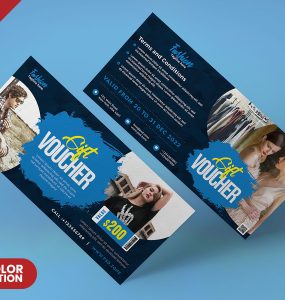 Modern Gift Voucher and Coupon Design PSD
