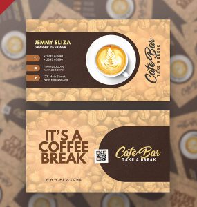 Designer Coffee Shop Business Card PSD