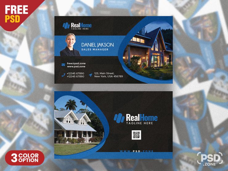 Real Estate Company Business Card PSD