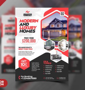 Real Estate Company Promotional Flyer PSD