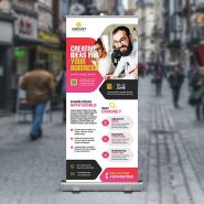 Advertising Agency Roll up Banner PSD