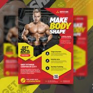 Gym And Fitness Ad Flyer PSD Template