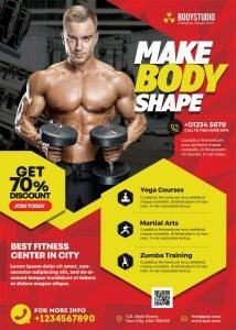 Gym And Fitness Ad Flyer PSD Template