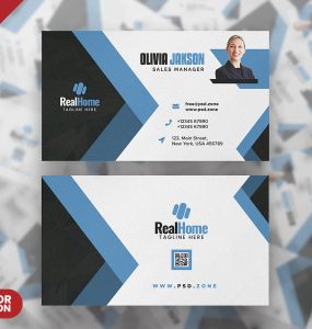 Elegant Abstract Business Card PSD Template