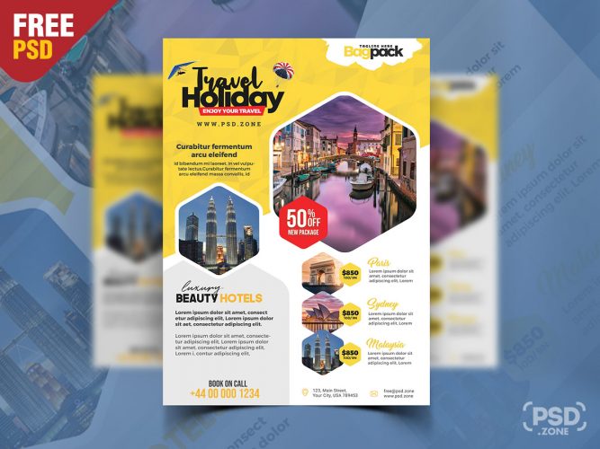 Holiday Packages Advertisement Flyer PSD - PSD Zone