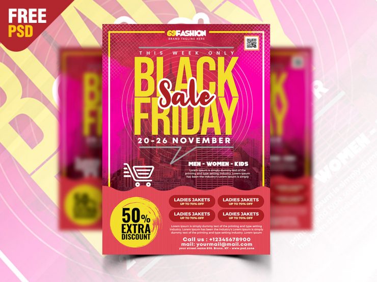Black Friday Special Sale Flyer PSD