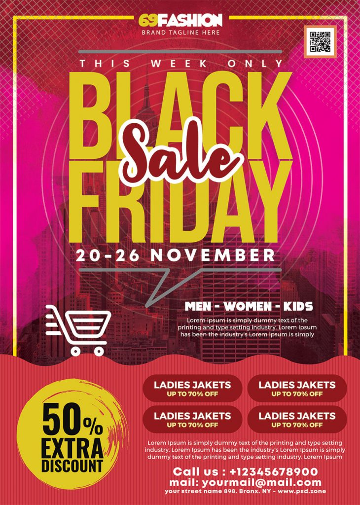 Black Friday Special Sale Flyer PSD