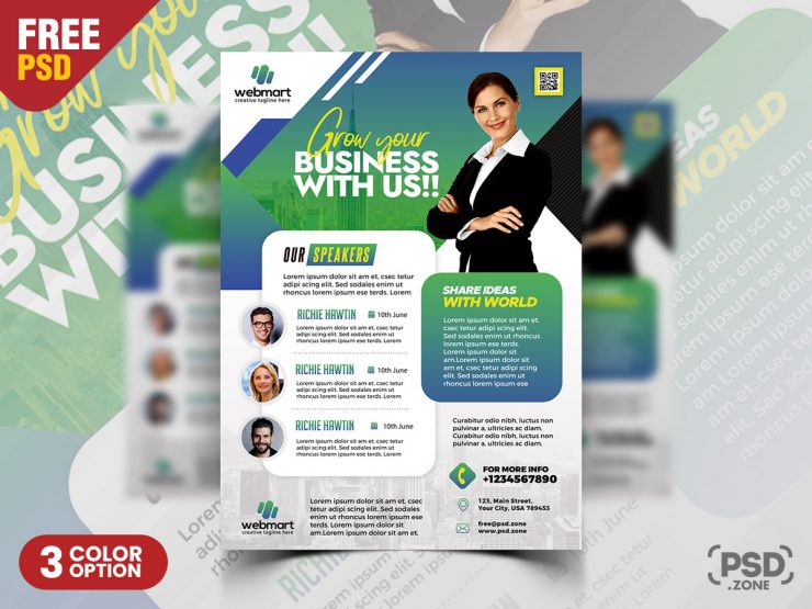 Business Conference Promotion Flyer PSD