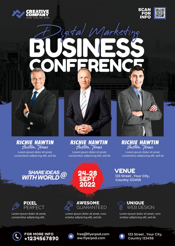 Digital Marketing Conference PSD Template