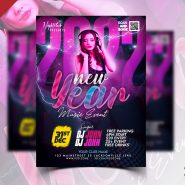 2022 New Year Music Event Flyer PSD