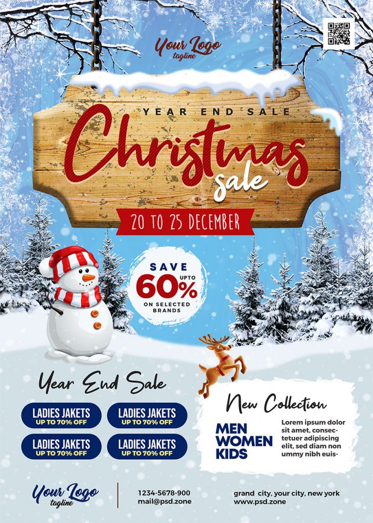 Christmas Winter Sale Flyer PSD