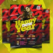 New Year 2022 Celebration Party Flyer PSD