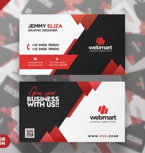 Abstract Personal Business Card PSD Template