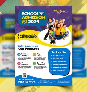School Admission Open Flyer Design PSD
