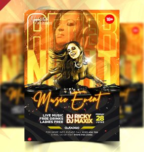 Club Night Party Flyer PSD Template