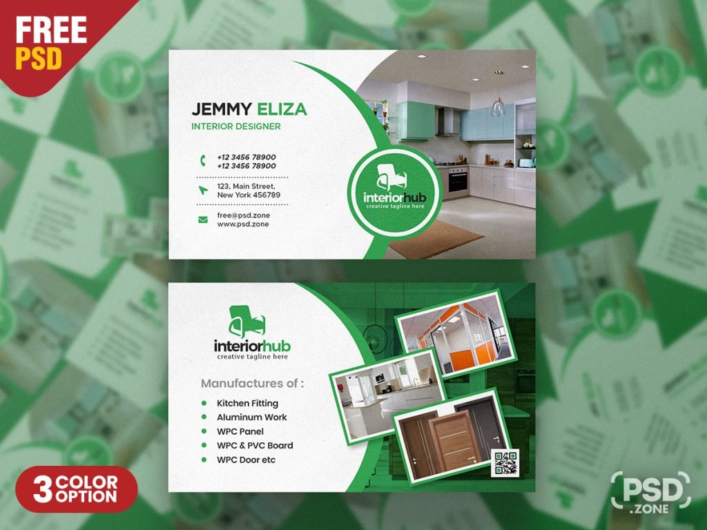 Creative Interior Designer Business Card PSD – PSD Zone